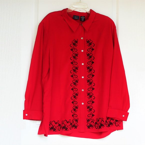 Laura Scott embroidered button up - Picture 1 of 8